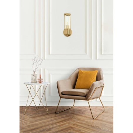 Kinkiet kryształowy Pilar MSE010400192 crystal złoty