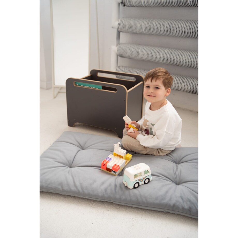 BIG-BOX skrzynia do przechowywania książek i zabawek - szara