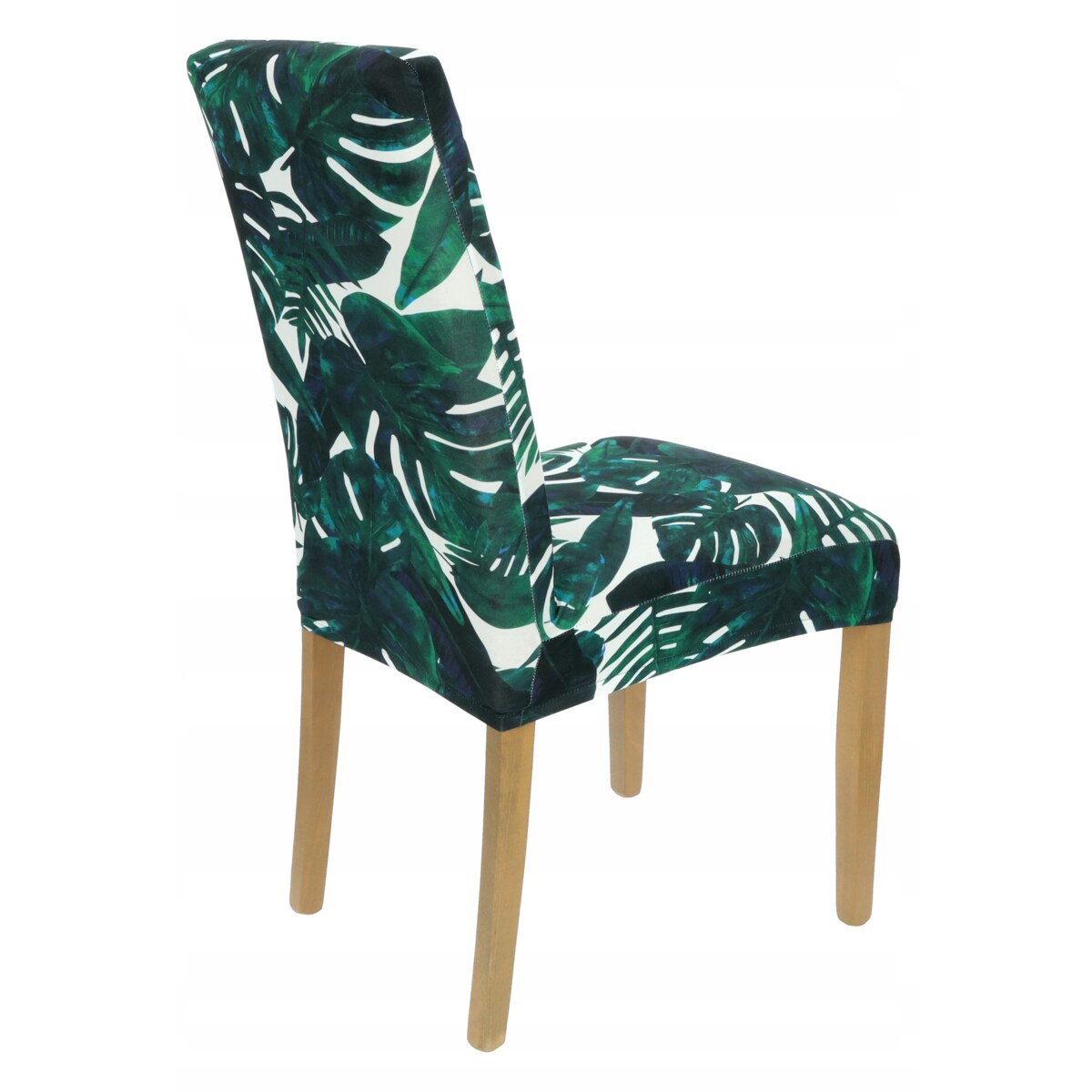 POKROWIEC NA KRZESŁO MONSTERA ZIELONE LIŚCIE PALMY WZORY ELASTYCZNY [21CF]