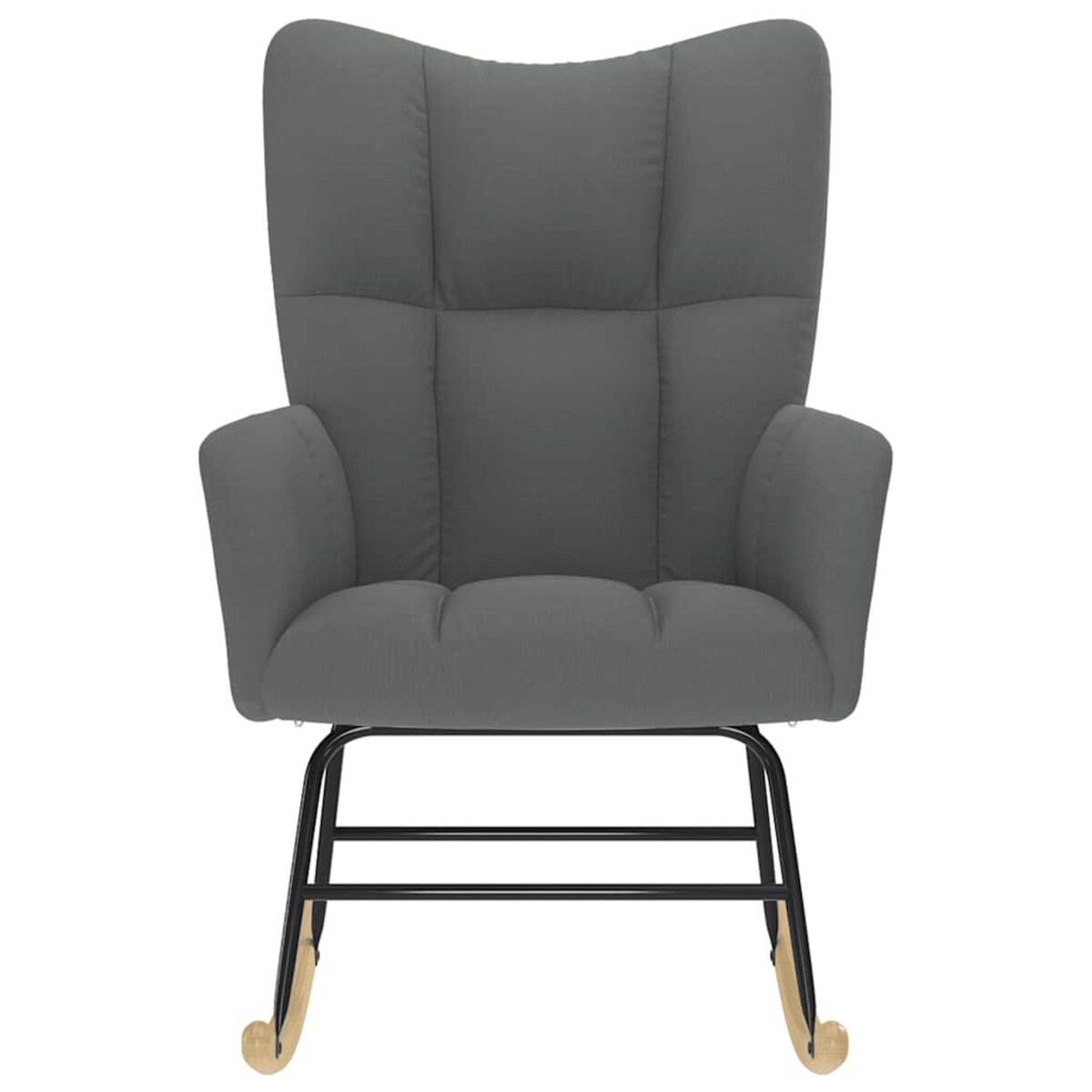 vidaXL Fotel bujany, ciemnoszary, tapicerowany tkaniną