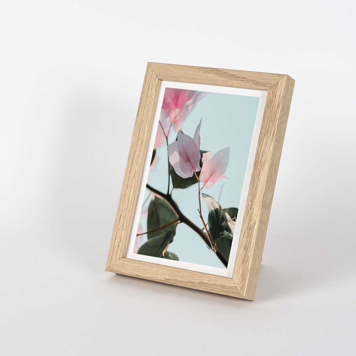 Ramka na zdjęcia 10x15 cm ramka drewniana dębowa naturalna foto ramka z litego drewna dębowego prostokątna OAK FRAMAI