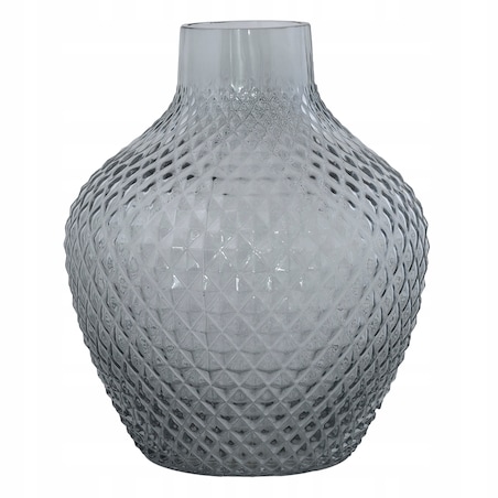 WAZON GRON szklany szary śr. 19cm
