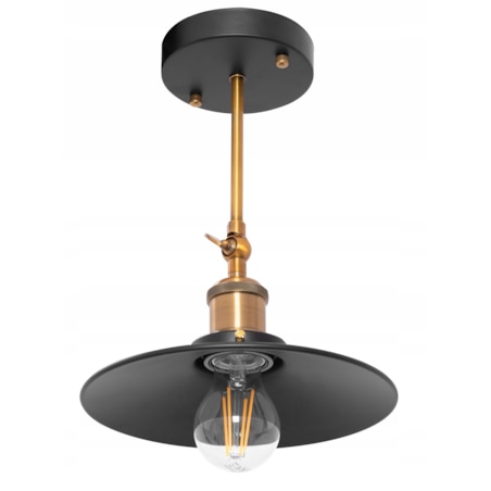 Lampa Ścienna Kinkiet Porto Loft Czarna Sufitowa