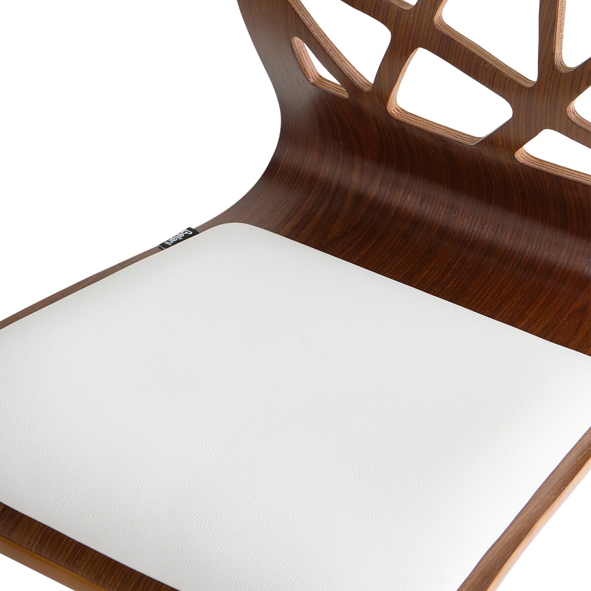 Zestaw 2 krzeseł barowych PETERSBURG Ekoskóra Biały/ czarny
