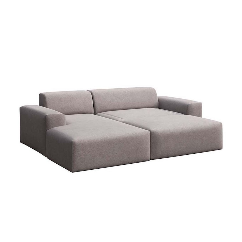 Villet Sofa narożna lewa z funkcją spania i pojemnikiem szara