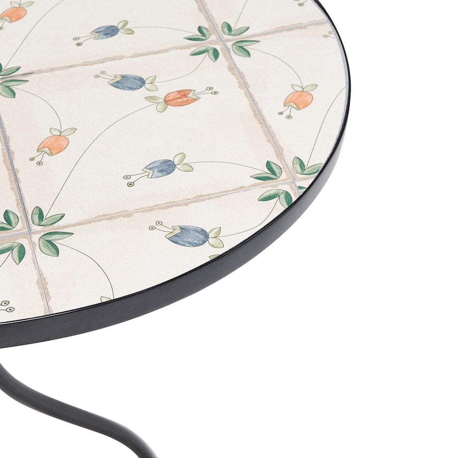 Stolik bistro CARONA 60 cm 60 cm Metal Czarny