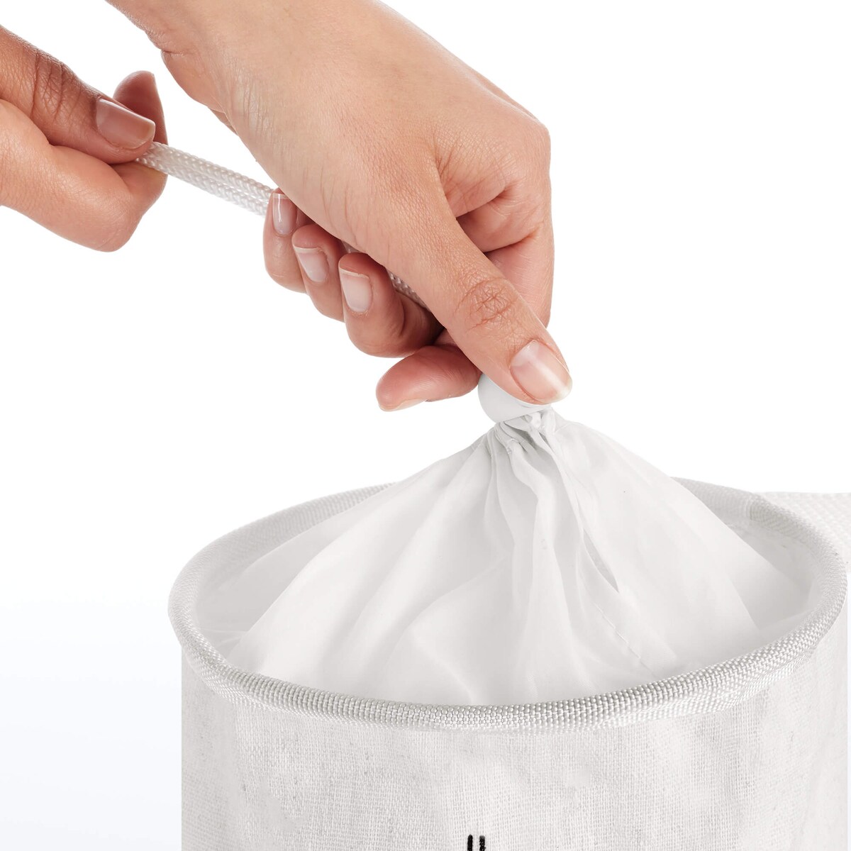 Koszyk na klamerki do prania Rayen - 15 cm, Biały