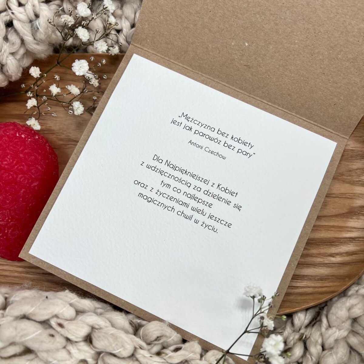 Wyjątkowa kartka - prezent dla kobiety, życzenia na dzień kobiet ręcznie robiona