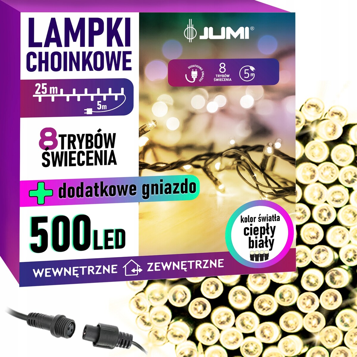 Lampki Choinkowe Na Święta Choinkę 500 Led Ciepły Biały Girlanda