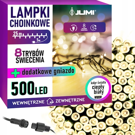 Lampki Choinkowe Na Święta Choinkę 500 Led Ciepły Biały Girlanda