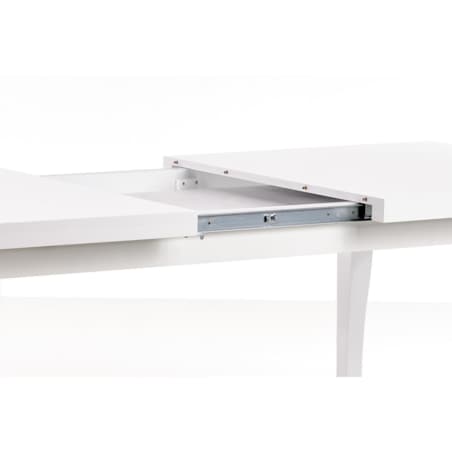 STÓŁ ROZKŁADANY 160-240 cm biały BUKOWE NOGI obrzeza ABS