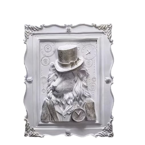 Malowanie 3D - Płaskorzeźba Dostojny lew