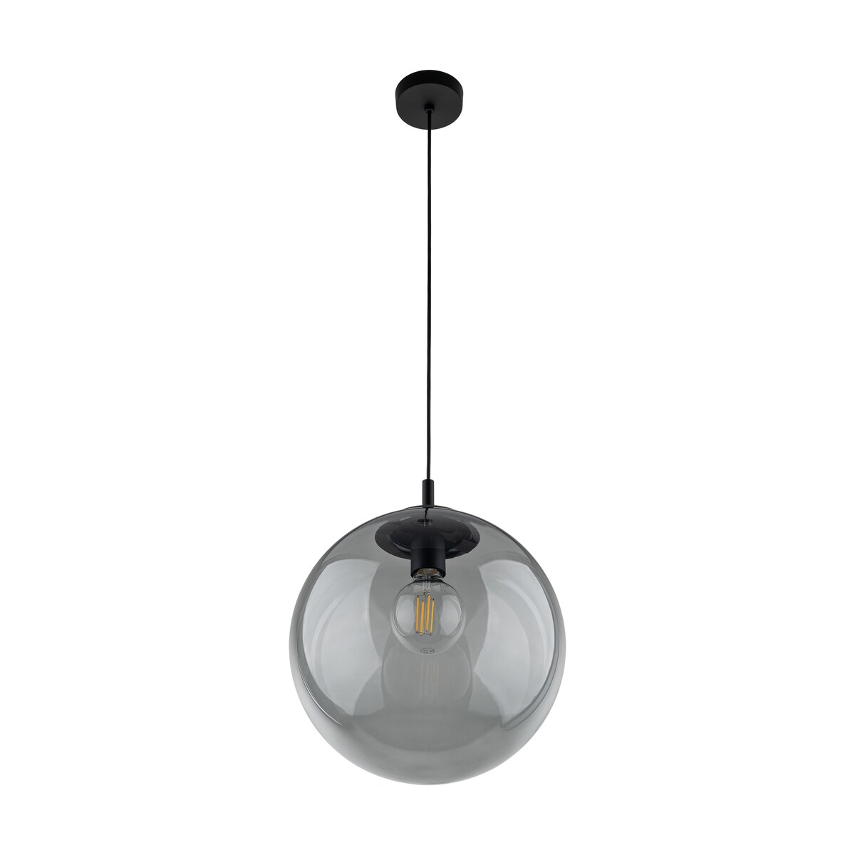 Lampa wisząca TK Lighting ESME 5380 grafitowa/czarna E27 35 cm regulowana wysokość