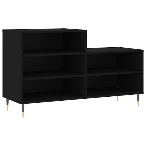 vidaXL Szafka na buty, czarna, 102x36x60 cm, materiał drewnopochodny