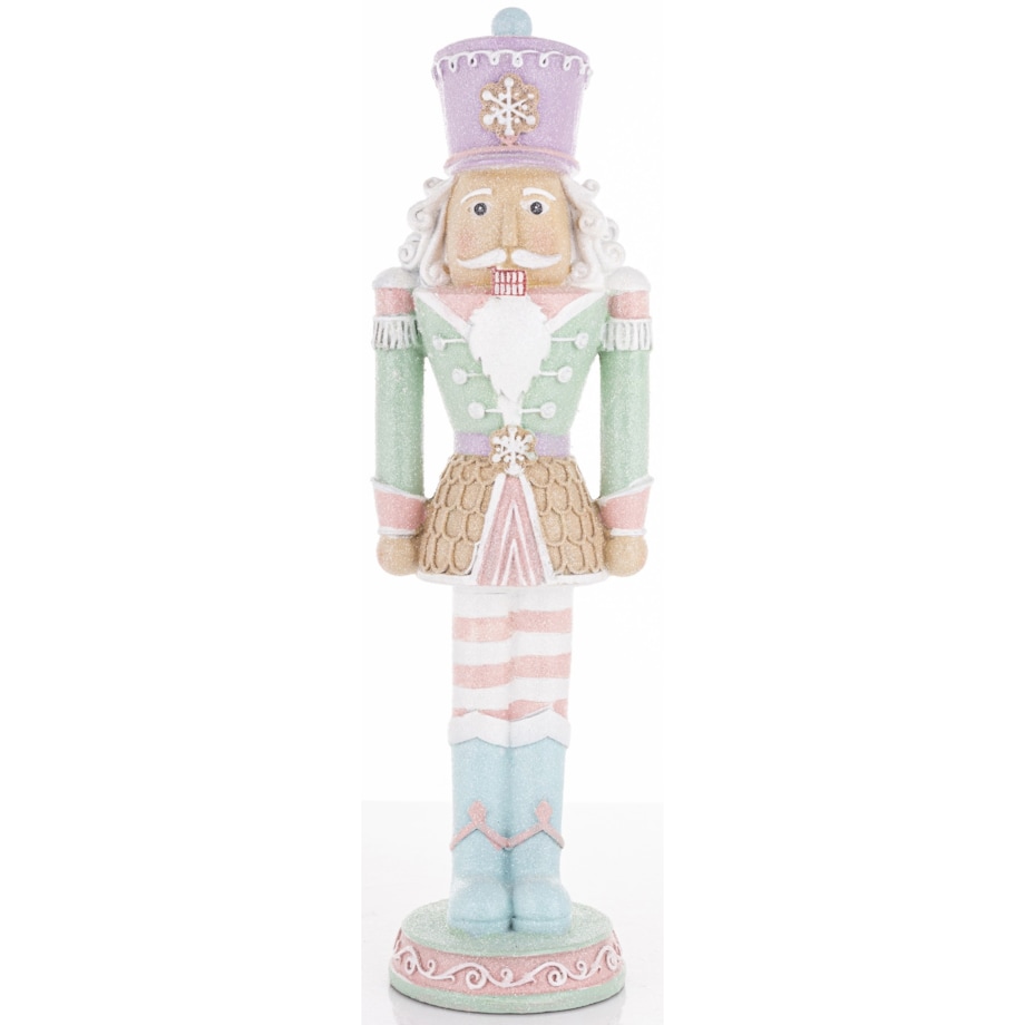 Figurka - Dziadek do orzechów 36x10x9 cm MUFINKOWY