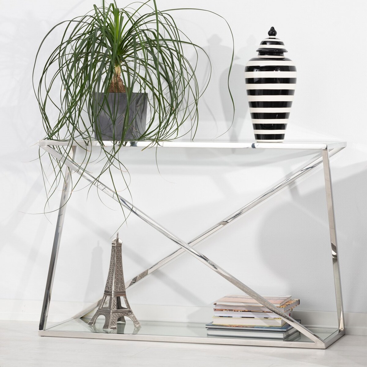 Konsola Vertigo silver 120x40x80cm, 120 x 40 x 80 cm