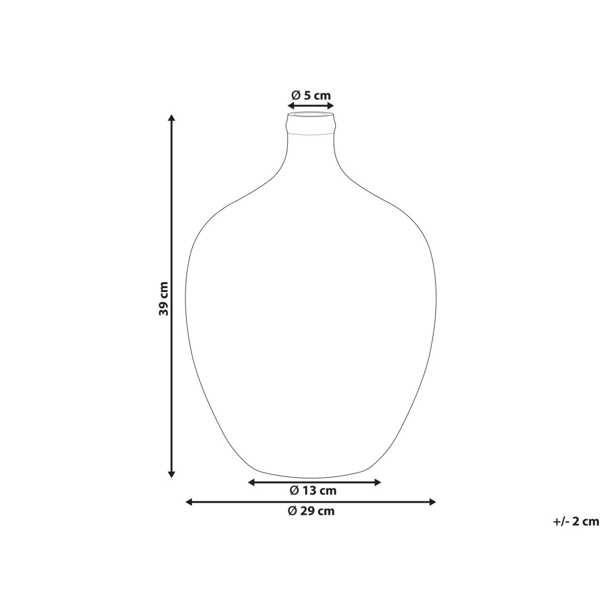 Wazon na kwiaty szklany 39 cm turkusowy ROTI