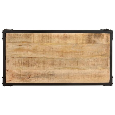 vidaXL Stolik kawowy, 90x45x35 cm, surowe drewno mango