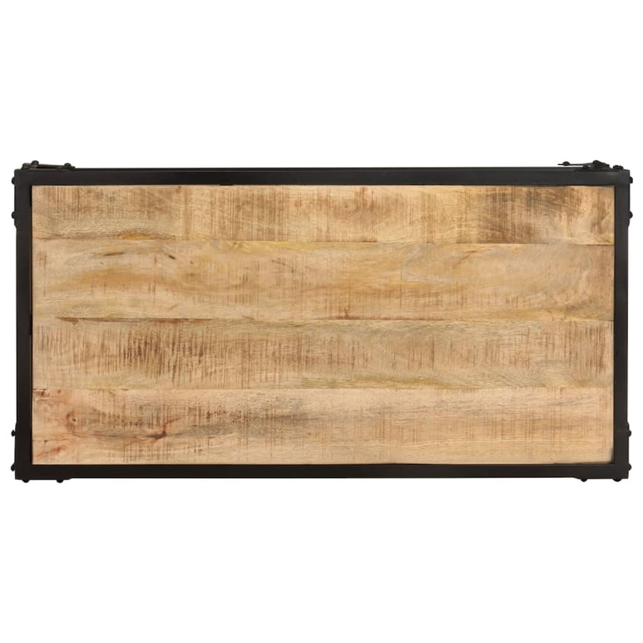 vidaXL Stolik kawowy, 90x45x35 cm, surowe drewno mango