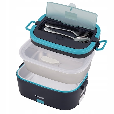 Elektryczny lunch box samochodowy DO AUTA 1.5L + torba termiczna KAMILLE