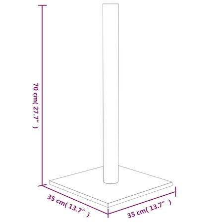 vidaXL Drapak dla kota, kremowy, 35x35x70 cm