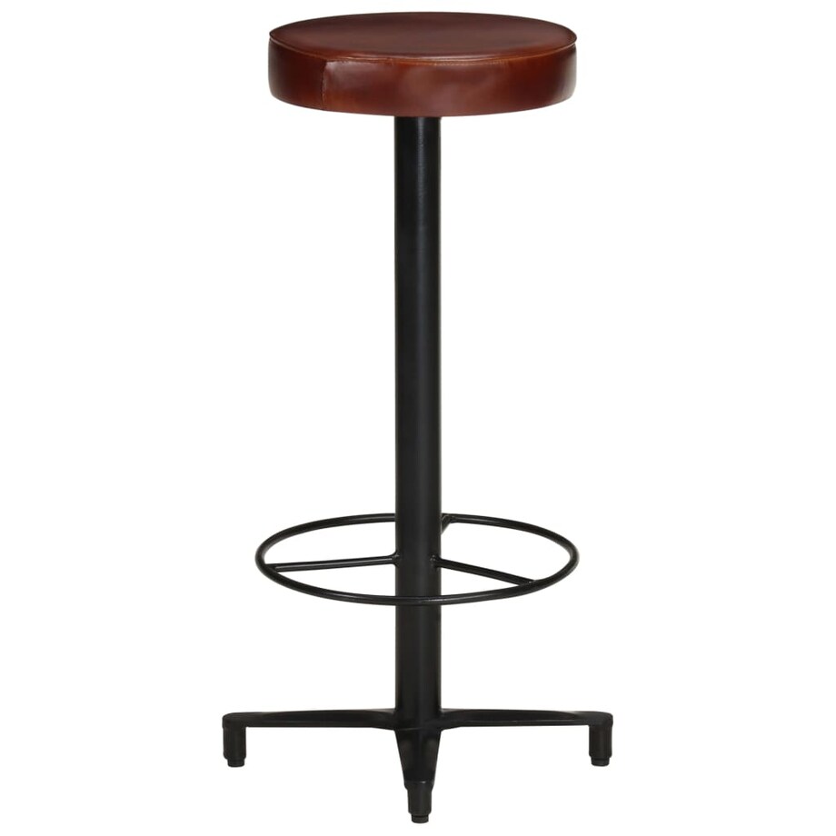 vidaXL Stołki barowe, 2 szt., 76 cm, skóra naturalna
