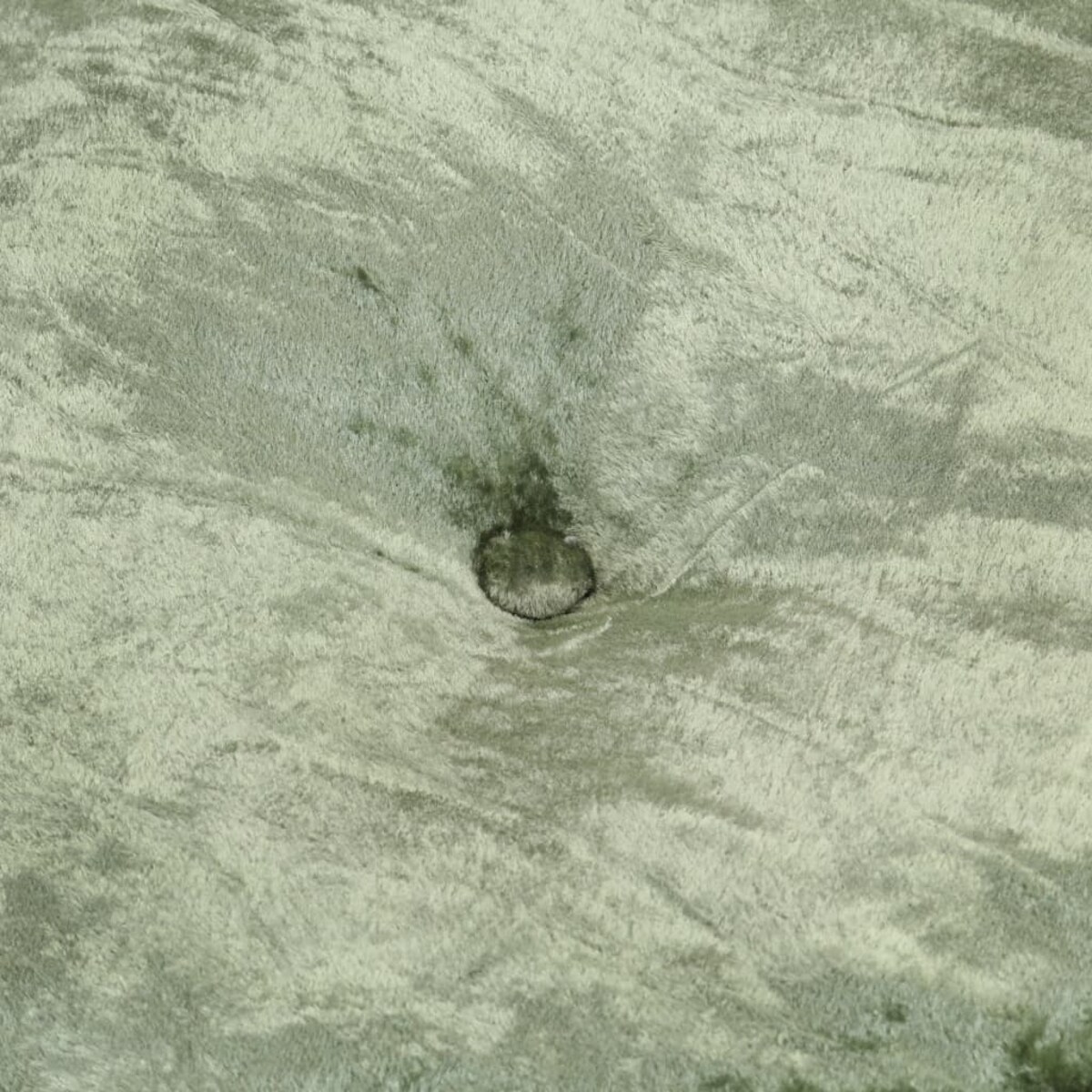 vidaXL Puf, okrągły, aksamitny, 40x20 cm, zielony