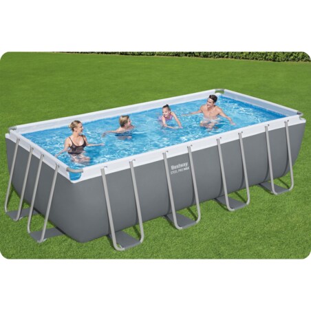 Basen ogrodowy stelażowy 488x244 Bestway 17w1 full