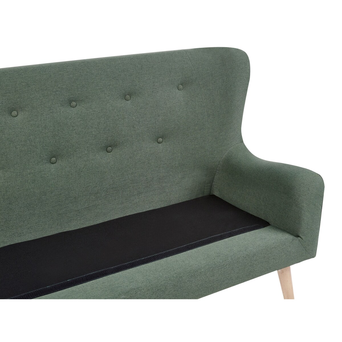 Ławka tapicerowana 2-osobowa zielona SKIBBY