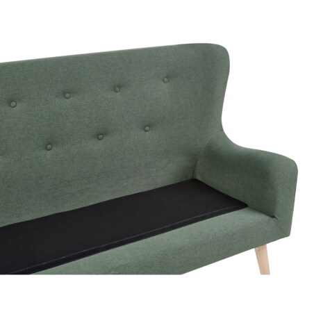 Ławka tapicerowana 2-osobowa zielona SKIBBY