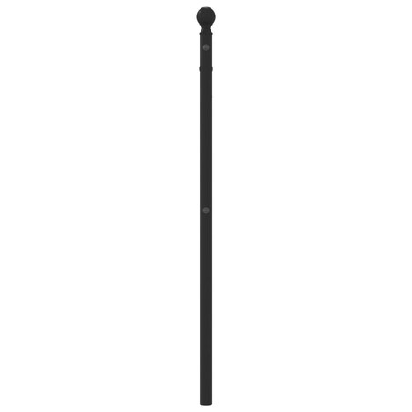vidaXL Metalowe wymienne wezgłowie, czarne, 100 cm