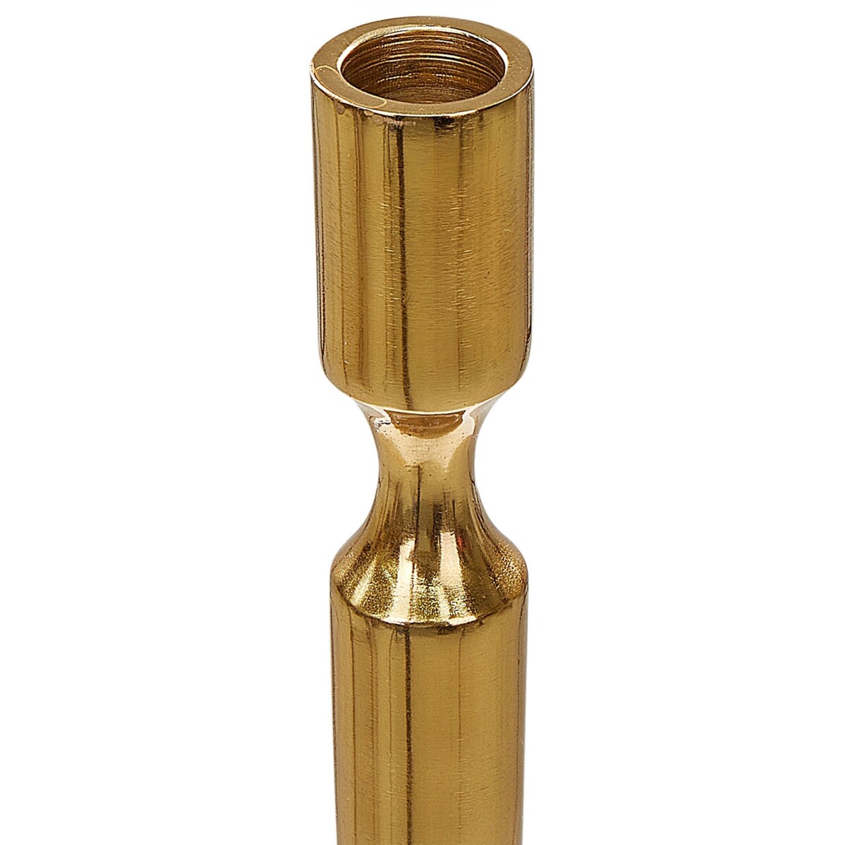 Zestaw 2 świeczników metalowy złoty DIKIRNIS