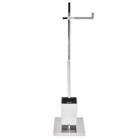 Stojak na papier toaletowy ze szczotką ULAPES Metal Srebrny