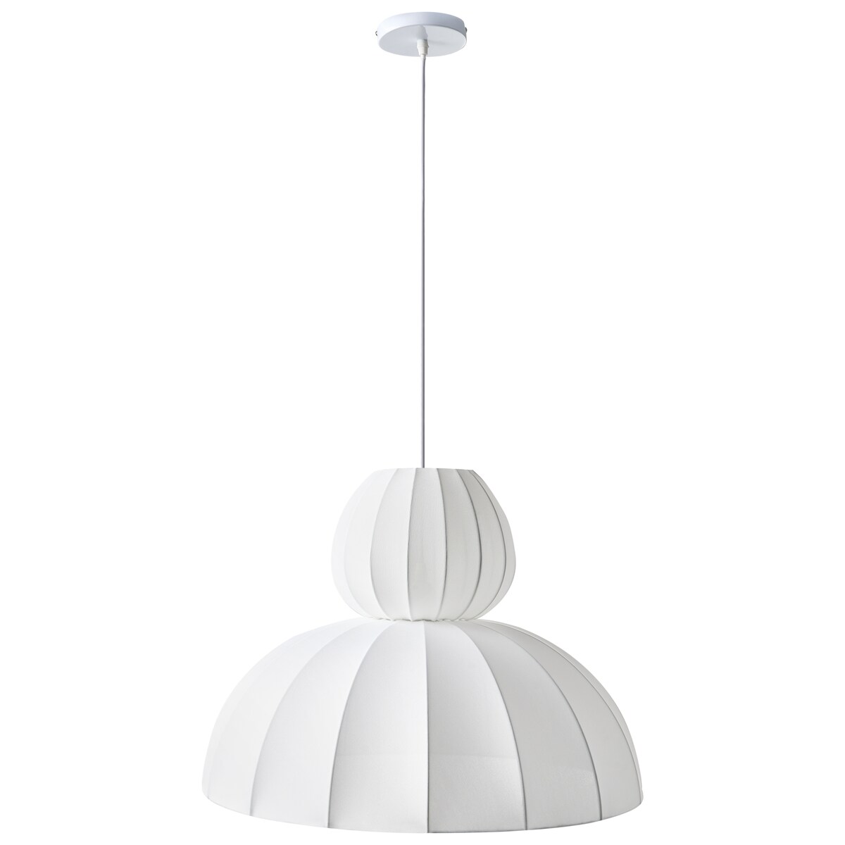 Lampa wisząca GOELETTE Jedwab syntetyczny Biały