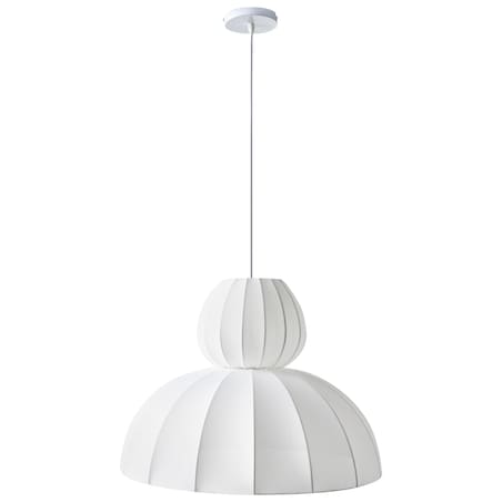 Lampa wisząca GOELETTE Jedwab syntetyczny Biały