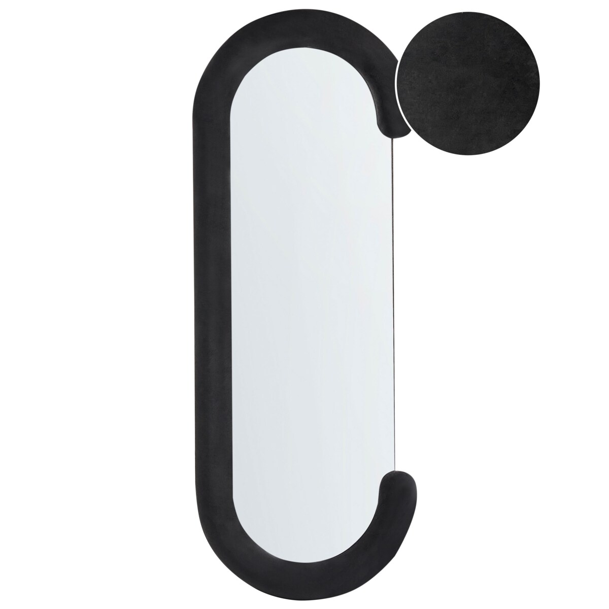 Lustro ścienne LOCHES 158 cm Czarny