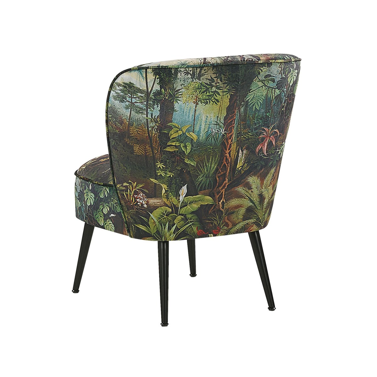Fotel z motywem dżungli wielokolorowy VOSS