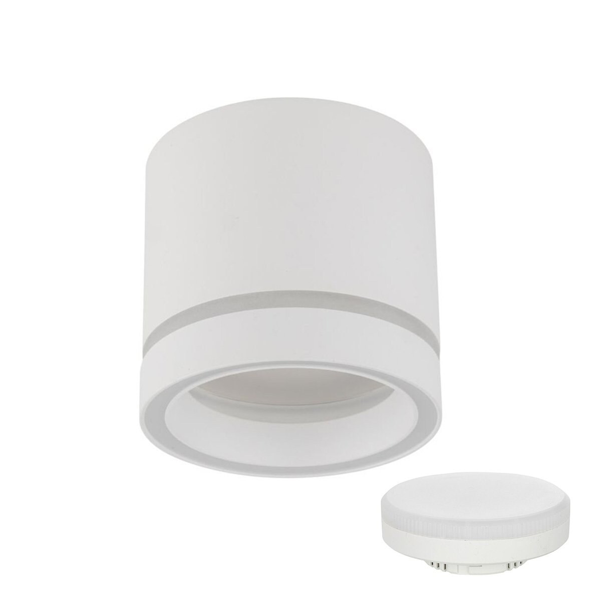 Oprawa natynkowa spot JET WHITE 4334 TK Lighting biała GX53 LED 10W w komplecie minimalistyczna do wnętrz