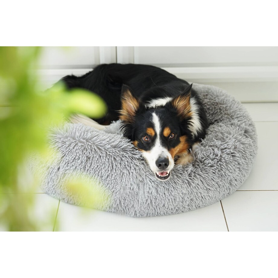 Legowisko pluszowe dla kota lub psa FUZZY, 70 cm, Szary