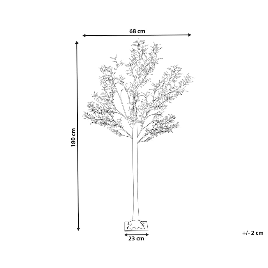 Dekoracja ogrodowa LED CELIONI Drzewko 180 cm Zielony