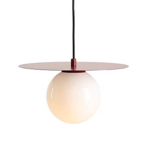 Lampa wisząca kula Loop 1125G15_S Aldex do salonu czerwona biała