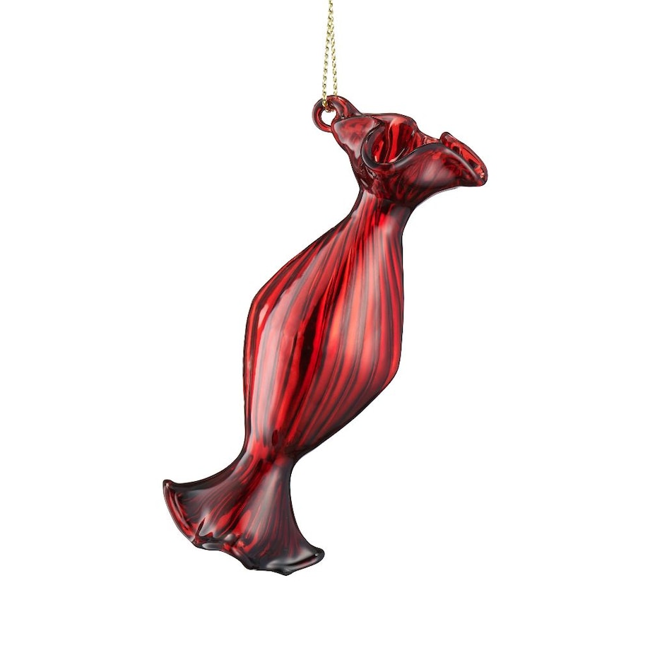 VILLA ITALIA Bombka szklana CUKIEREK red 9 cm