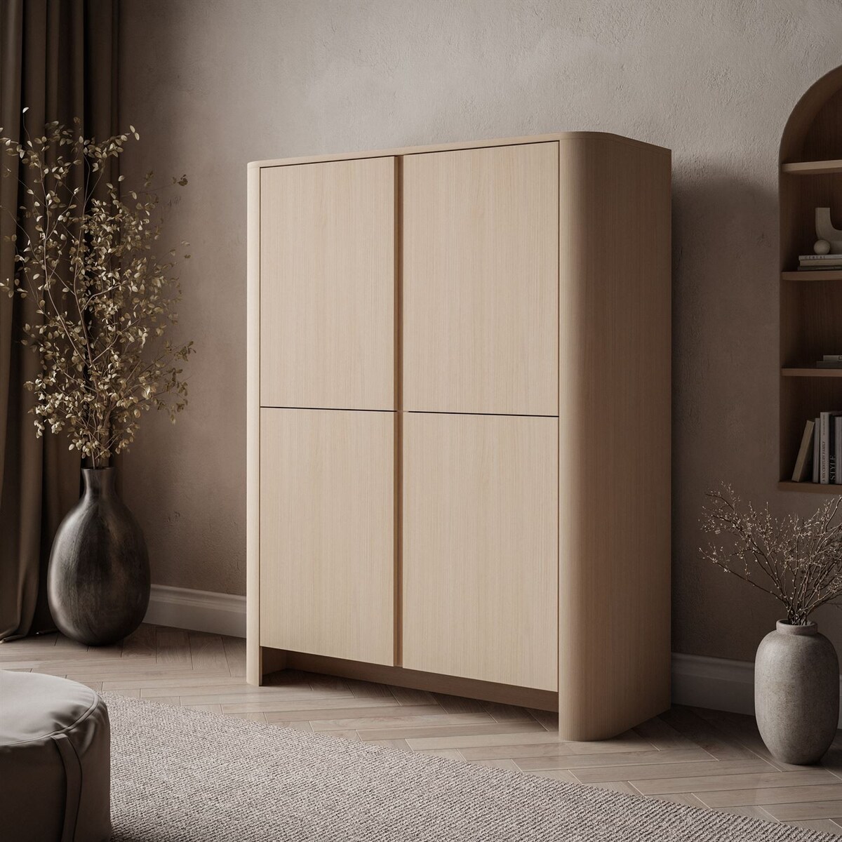 Czterodrzwiowa komoda DESTINY II K-103, dąb vicenza