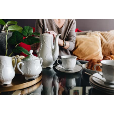 Garnitur do kawy dla 6 osób 18 el. Rococo Platynowa Linia 3605