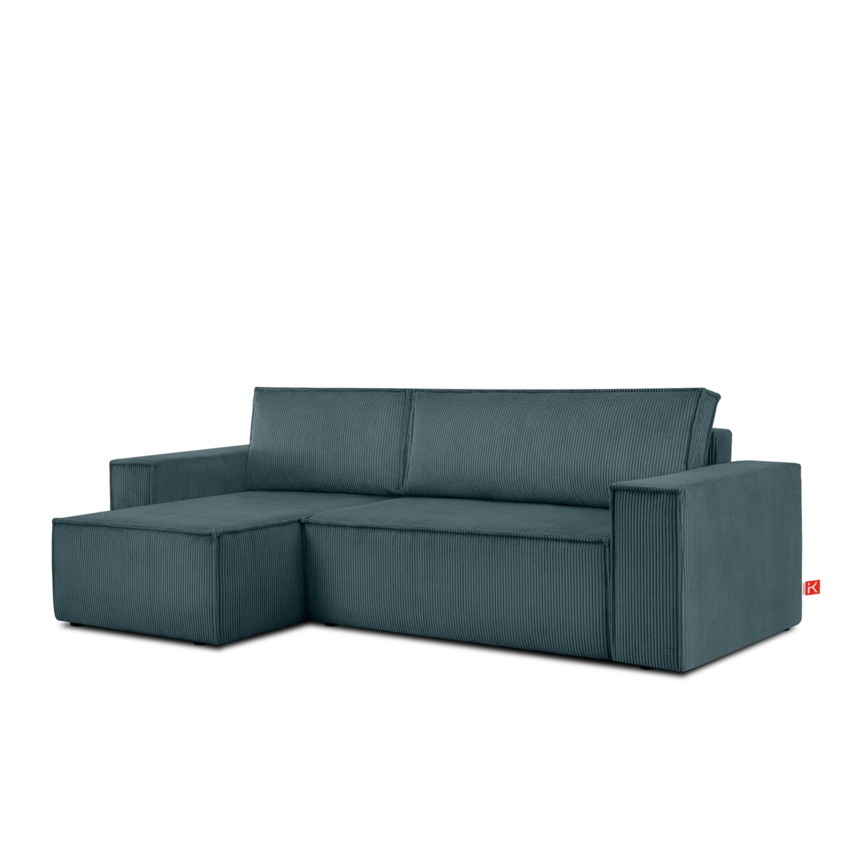 KONSIMO NAPI Narożnik uniwersalny z funkcją spania, niebieski prawy/lewy