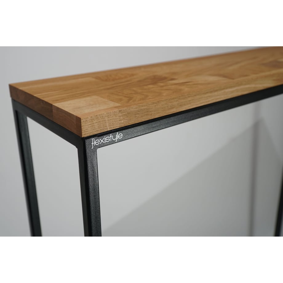 Konsola loftowa czarna 40x80x20cm pojedyncza