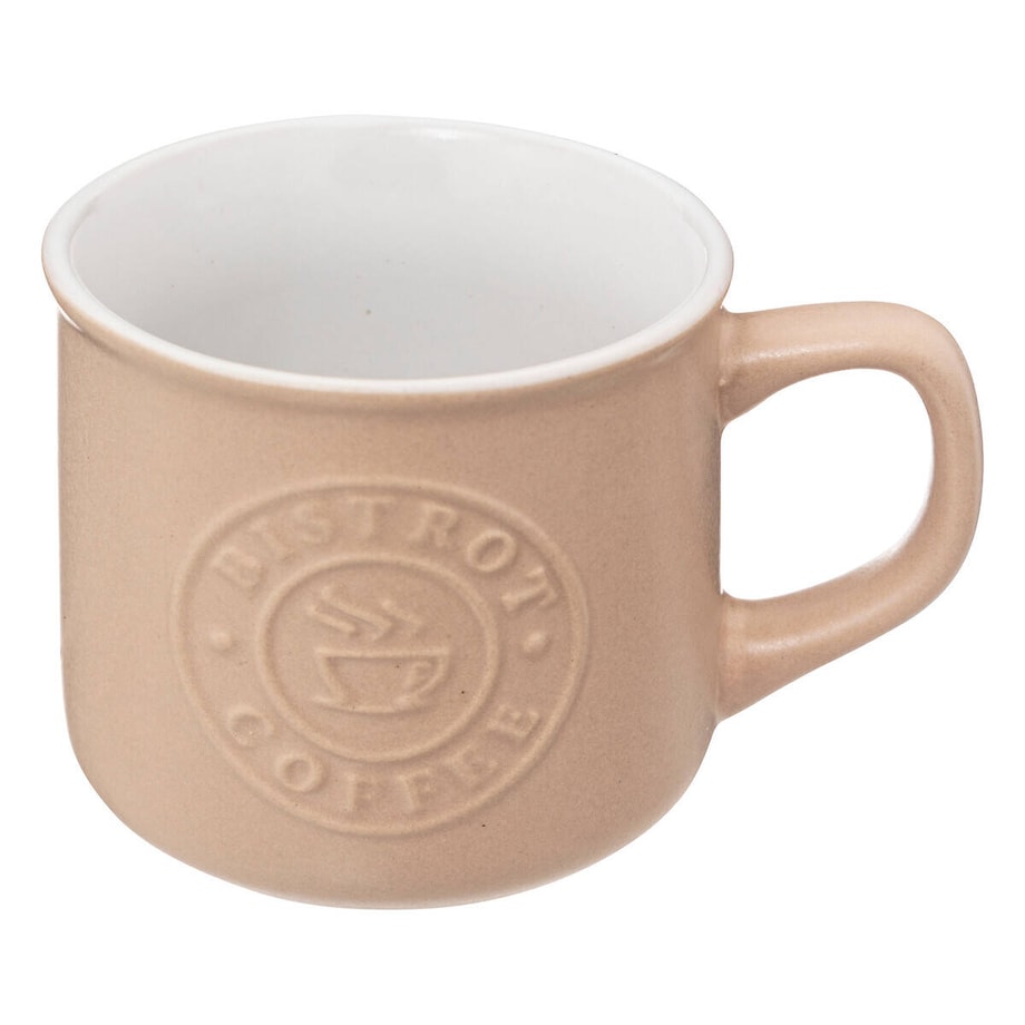 4 kubki ceramiczne na metalowym stojaku LEO, 140 ml