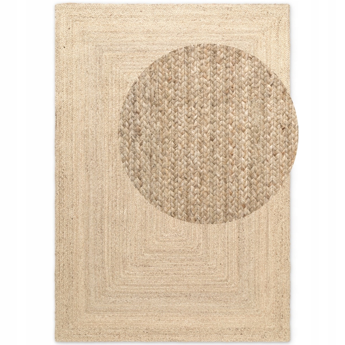 Dywan jutowy do salonu 200x300cm,dwustronny naturalny beżowy dywan z juty