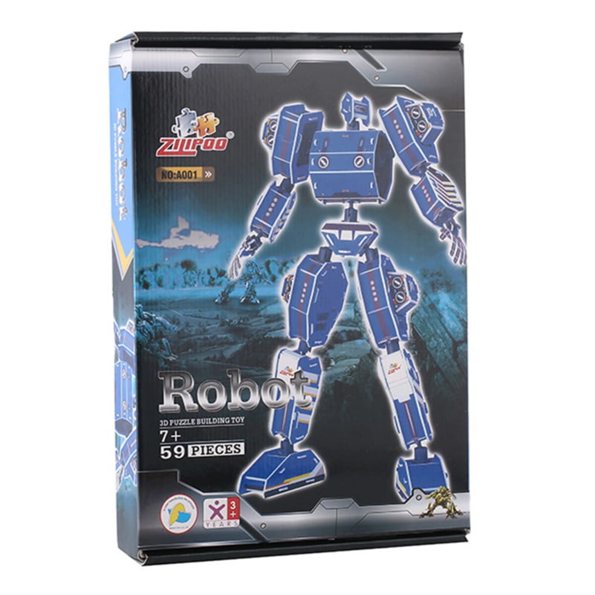 Robot niebieski Puzzle 3D