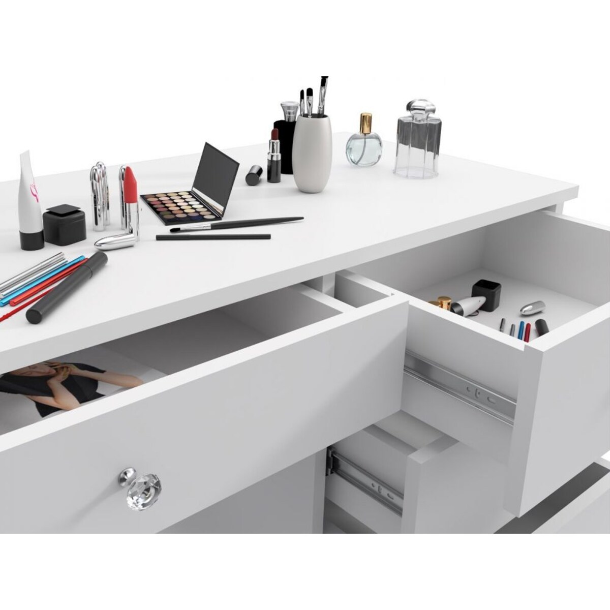 Toaletka PATRICIA 1 MEGA biały mat